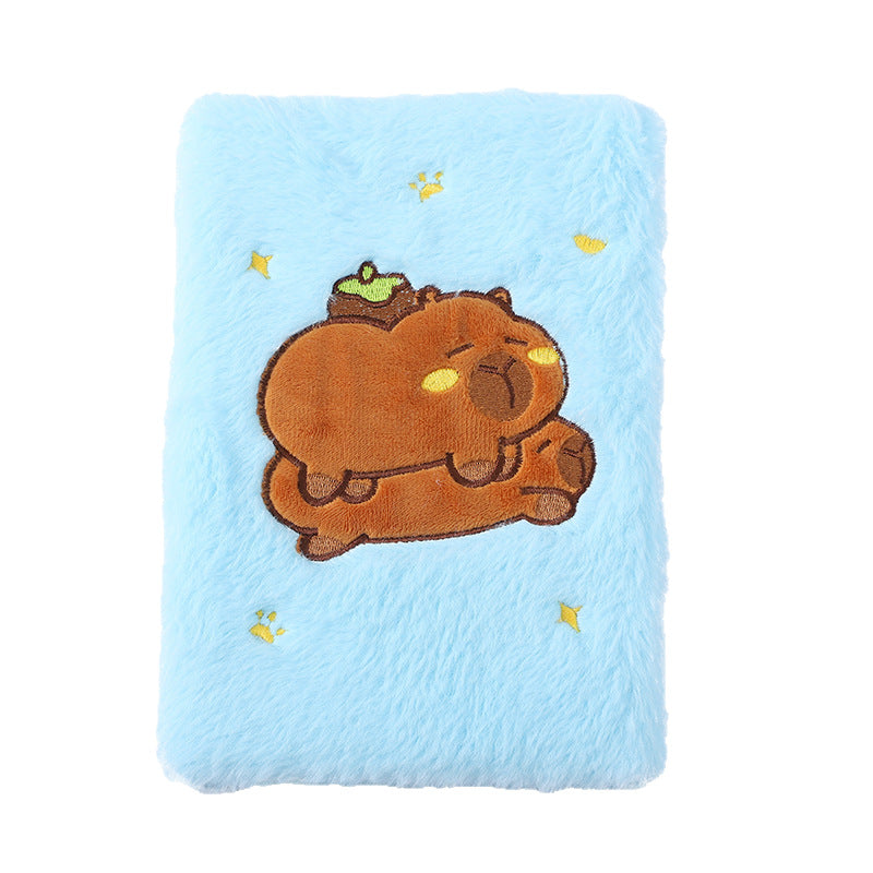 Wholesale Plush Hardcover Pocket Book Cute Cartoon Bear Plush Book Portable Notepad